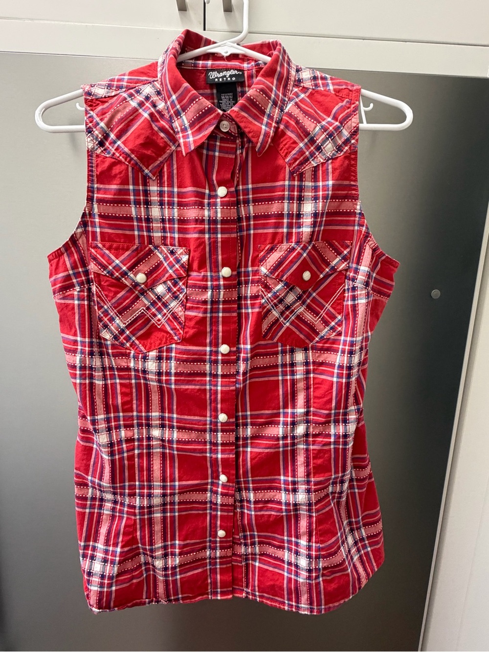Wrangler Retro Sleeveless Cotton Button Up Women’s Top (M)